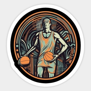 Vintage Basketball Player Sticker